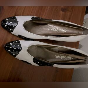 Unique White & Black Leather wingtip wedge Vintage Nordstrom Made in California